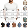 thumbnail image 4 of Men Summer Outdoor Sports Leisure Fitness Round Neck Short Sleeve T Shirt Running Athletic T-Shirts Short Sleeve Gym Tops XXL White Men's Short Sleeved T Shirt, 4 of 9