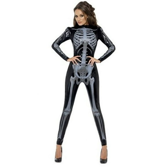 Fever Miss Whiplash Skeleton Costume Adult Black