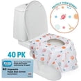 thumbnail image 3 of Disposable Toilet Seat Covers for Kids & Adults, 40 Pack - Protect from Public Toilets While Potty Training & More - Extra Large, Weatherproof, Portable, Individually Wrapped - Blue/Sports, 3 of 5