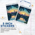 thumbnail image 4 of (2 Pack) North Carolina Stickers - Tar Heel State - City Skyline Decals - 5" On Longest Side - Sticks to Smooth Flat Surfaces - Made in USA - BMCS18288, 4 of 7