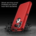 thumbnail image 4 of HSHDLDF for iPhone Xs Case, iPhone X Case Shockproof Dust/Drop Proof 3-Layer Full Body Protection [Without Screen Protector] Rugged Heavy Duty Durable Cover Case for Apple iPhone Xs/X 5.8,Red/Black, 4 of 7