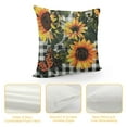 thumbnail image 4 of CMMY Sunflower Pillow Covers Summer Flower Black Buffalo Plaid Yellow Floral Throw Pillows Farmhouse Outdoor Decorative Pillowcase Square Cushion Cover for Home Couch Bed, 4 of 5