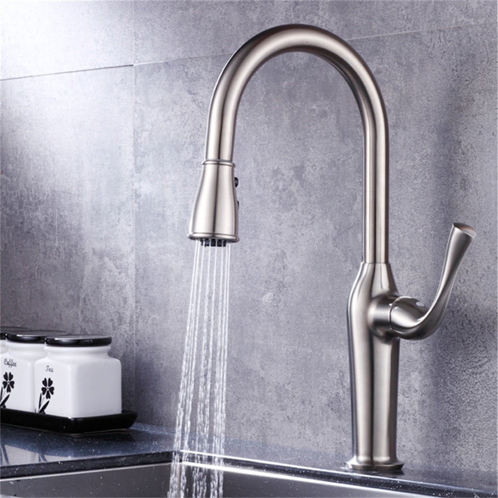 Kepooman 7505 Kitchen Bathroom Faucet, Kitchen Sink Faucet with Pull Down Sprayer, Home Single Handle High Arc Pull out Faucet Kepooman 7505 Kitchen Bathroom Faucet, Kitchen Sink Faucet with Pull Down Sprayer, Home Single Handle High Arc Pull out Faucet