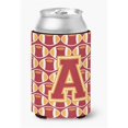 thumbnail image 1 of Letter A Football Cardinal & Gold Can or Bottle Hugger, 1 of 1