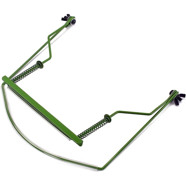 HUGFEGWE 10Holes Harmonica Neck Holder Rack Metal Frame Harp Support Accessory for Mouth Organ Green CJ25311-2727