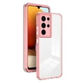 thumbnail image 1 of SaniMore for Samsung Galaxy S22 Ultra Case Slim Transparent [Not Yellowing Technology], Rugged PC & TPU Bumpers Built-in Detachable Lens Protector Shockproof Protective Cover, Pink, 1 of 7