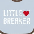 thumbnail image 4 of Inktastic Little Heartbreaker with Arrow Boys or Girls Baby Bib, 4 of 4