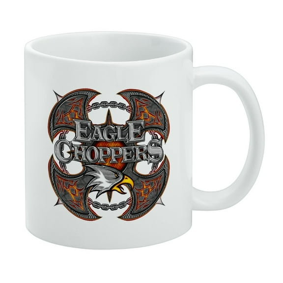 Eagle Choppers Motorcycle Biker Club White Mug