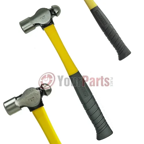 Pro-Grade 8Oz Ball Pein Peen Hammer Round End Jacketed Fiberglass Comfort Handle