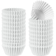 GUSTO Mini Cupcake Liners for Baking Cup Cake Paper Cup Set, 500-Pack White