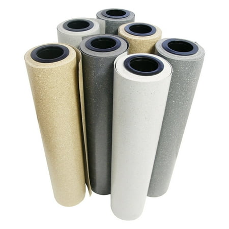 Rubber-Cal "Terra-Flex" Premium Rubber Flooring Rolls - 2 mm x 4 ft x 10 ft Roll - Concrete