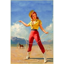 Cowgirl Poster ,Horse and girl poster,Sexy Girl Poster,Sexy Girl Wall Art, Man Cave Plaque Poster,Dining Room Wall Decor Ideas, Art Deco Frameless 12x16inch