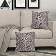 thumbnail image 3 of Dark Brown and White Pillow Covers 18x18 Inch Set of 2 Modern Leopard Print Outdoor Decorative Throw Pillows Animal Spots Rustic Farmhouse Pillowcases Cotton Linen Cushion Covers for Couch Home Decor, 3 of 6