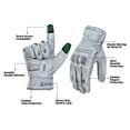 thumbnail image 2 of ZAMGEAR Leather Motorcycle Gloves With Reinforced Knuckles, Touchscreen Finger Tips, White, 2 of 6