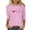 Pink 2, variant on ABATAB Plus Size Valentine's Day Womens 3/4 Length Sleeve Shirts Crewneck Neck Love Heart Print T Shirts Casual Gift Tops