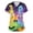 Blue, variant on Halloween Costume Scrubs for Women - V-Neck Print with Pockets, Short Sleeve Nurse Uniform, Breathable Clinic Wear,Green M