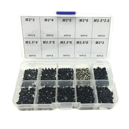 

500Pcs Laptop Universal Screw Replacement Kit M2 M2.5 M3 for Gateway Acer