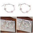 thumbnail image 2 of FENOHREFE Elegant Bracelet with Delicate Heart Flower Wrist Jewelry Bracelets Adjustable Length for Casual Party Occasion, 2 of 7