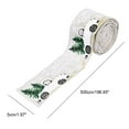 thumbnail image 2 of Christmas Ribbon for Tree Wreaths Crafts Gift Wrapping, Vintage Truck Merry Christmas Wired Burlap Ribbon 2 Inch 5.5 Yard, White, 2 of 10