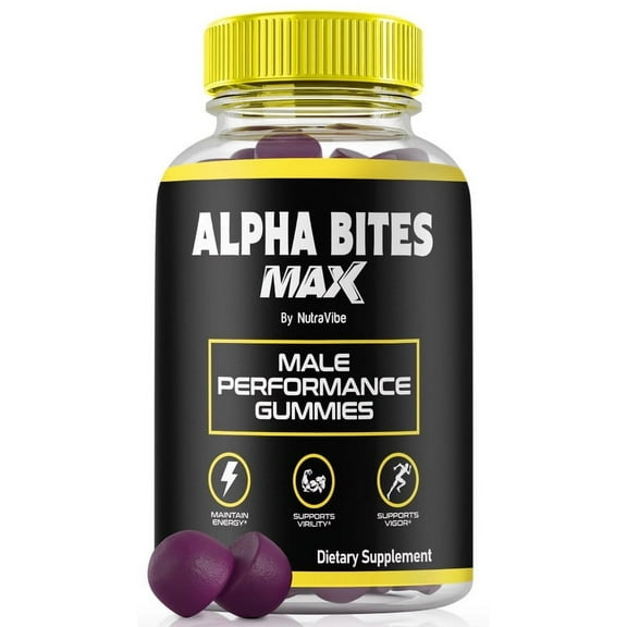 Alpha Bites Max Gummies – Official AlphaBites Max ME All-Natural Gummy for Physical Health & Well-Being, Gomitas for Energy, Vitality & Wellness Support, Reviews (60 Gummies)