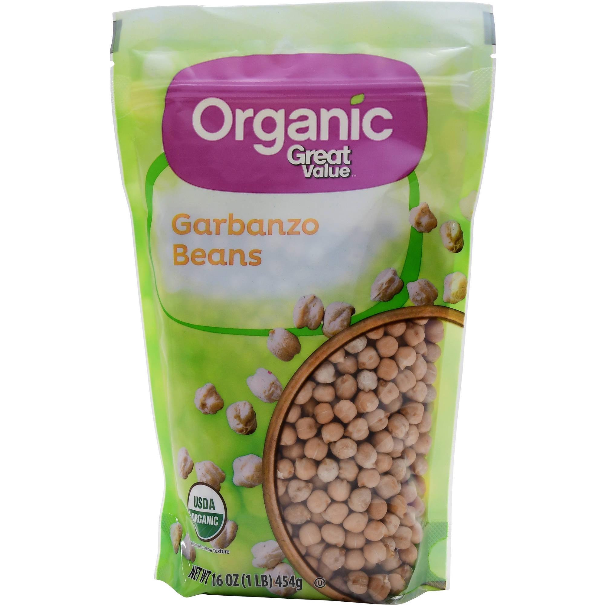 Great Value Organic Garbanzo Beans, 16 oz