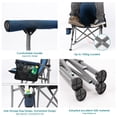 thumbnail image 3 of Silla plegable de campaña con soporte para bebidas y bolsillos - Ideal para pesca, playa y acampada en color camuflaje, 3 of 7