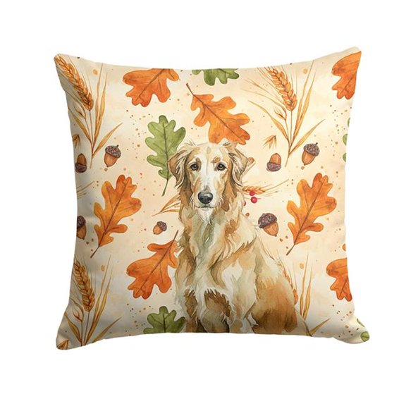 Carolines Treasures WDK8004PW1818 18 x 18 in. Wheaten Scottish Deerhound Heirloom Fall Throw Pillow