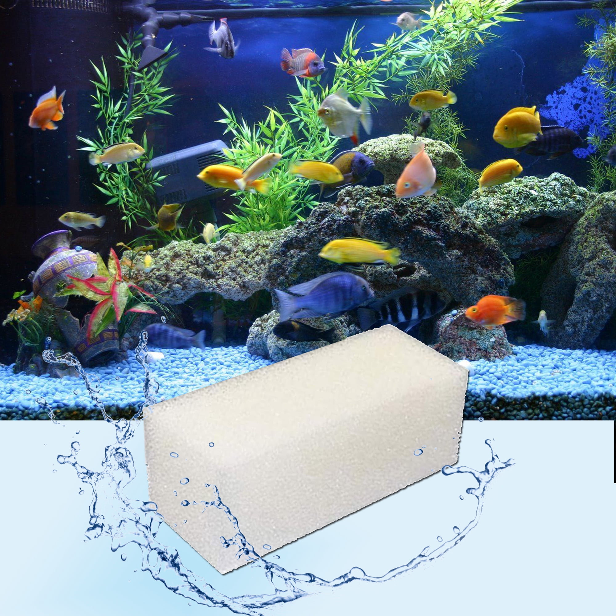 Qzbhct 2 X-Large Round Foam Filter 2 White Sponges for Aquaclear 110 Pre-Filter Aquarium, Freshwater, 4 Pack