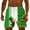 #191-Green, variant on Ceisia Men's St. Patrick's Day Clover Print Swim Trunks Up to 5XL Plus Size Quick Dry Beach Shorts with Hidden Pocket Gifts