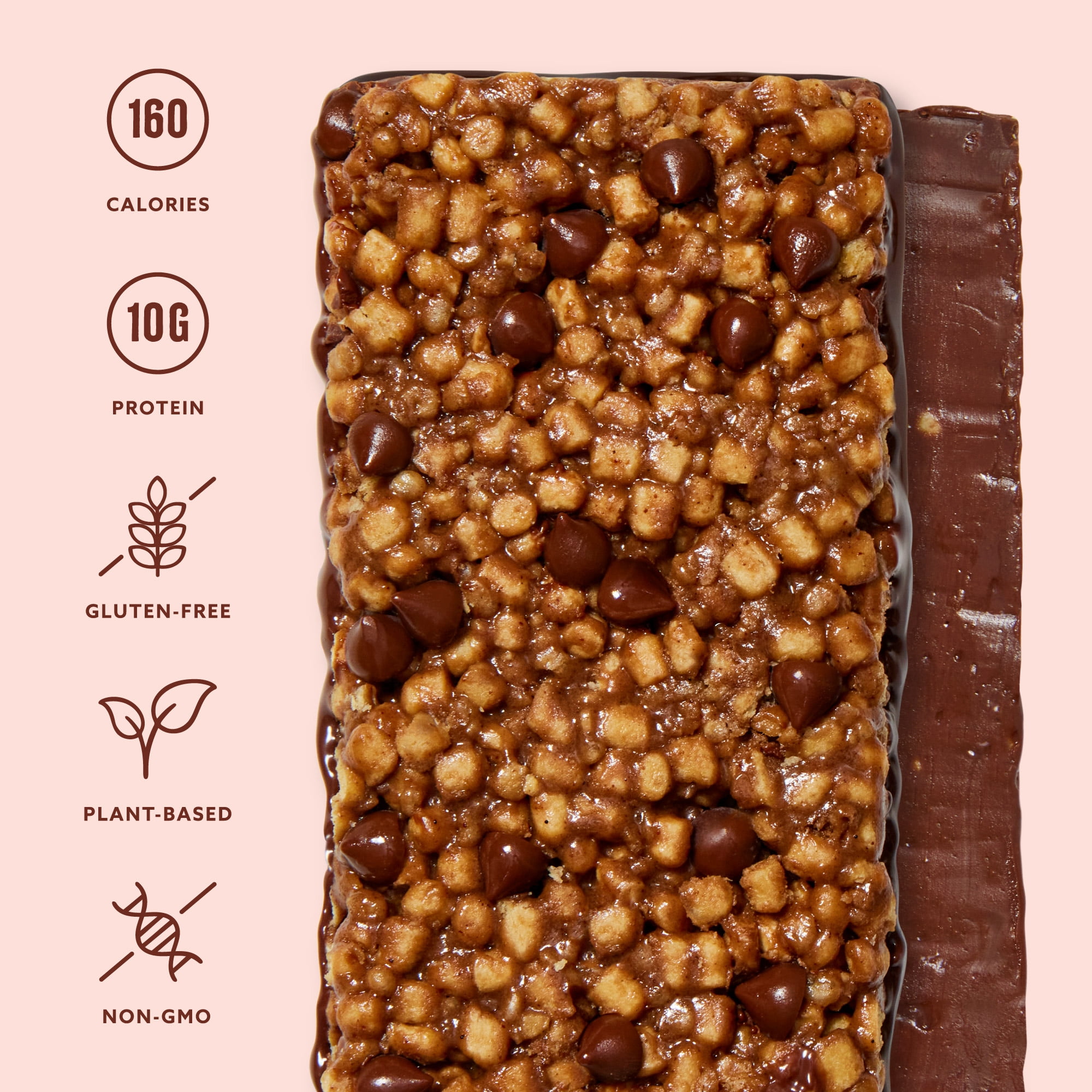 Mezcla Puff Crispy Protein Bars, Gluten Free & Vegan Protein Bars, 10g Protein, Alt for Crispy Rice Treat, Granola Bars & Breakfast Bars, Healthy Snacks for Adults, Hot Chocolate, 12 Pack
