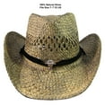 thumbnail image 3 of Straw Cowboy Hat Men Cowgirl Hats Women Sun Hat Sombreros Vagueros Classic Western Accents, 3 of 6