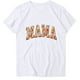 thumbnail image 1 of Camiseta de Cuello Redondo Impresa Del Día de la Madre para las Mujeres, Camiseta Casual de Manga Corta para la Primavera Y el Verano, 1 of 3