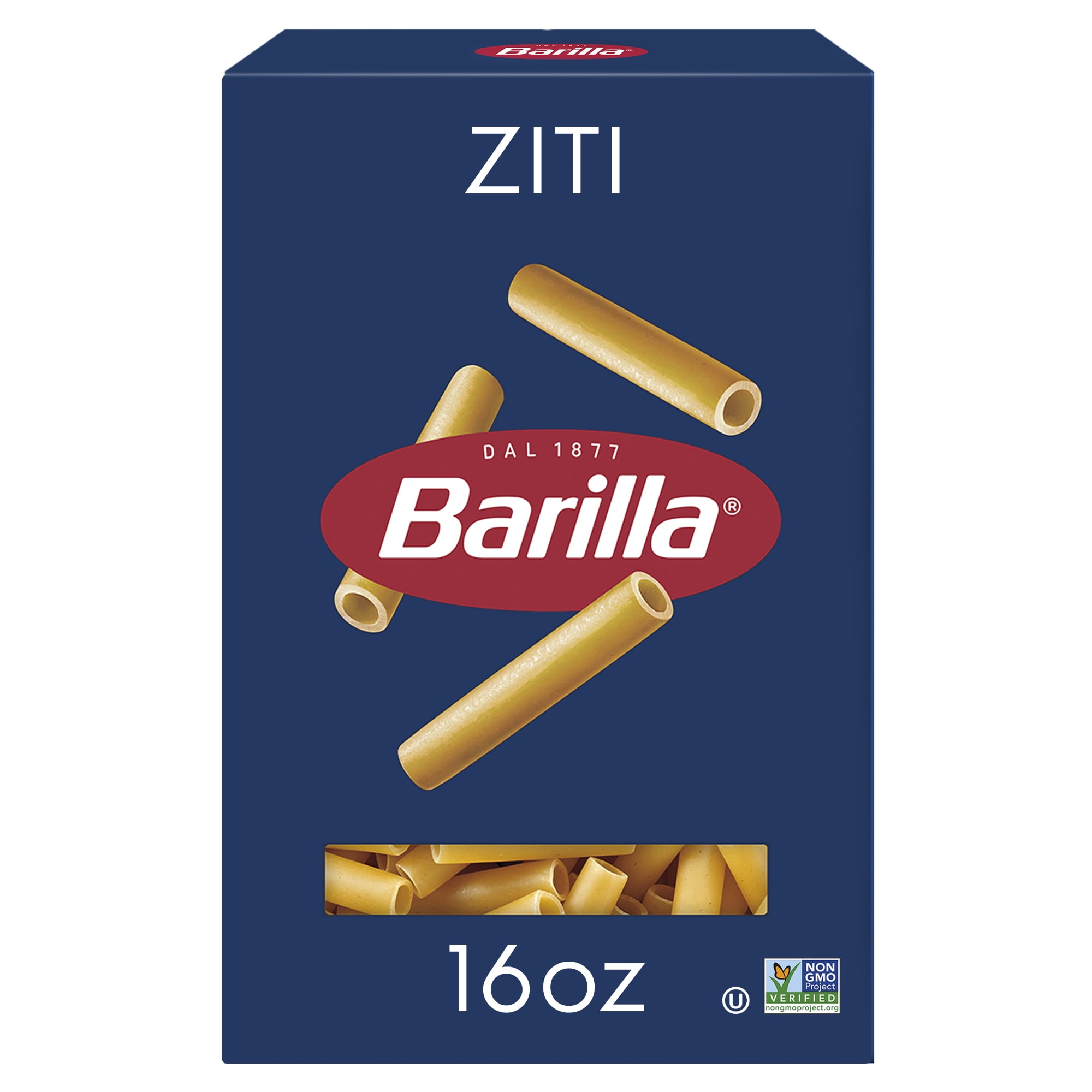 (6 pack) Barilla Classic Non-GMO, Kosher Certified Ziti Pasta, 16 oz