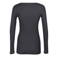 thumbnail image 6 of Mohiass Women Long Sleeve Shirts Rib Knit Slim Fit Tops Basic Tee 2025 Fall Outfits Casual T-Shirt Underscrubs Layer Clothes Dark Gray XXL, 6 of 8