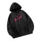 thumbnail image 1 of Sudaderas con capucha para mujer, ropa deportiva informal negra, ropa de calle elegante para otoño e invierno M, 1 of 8