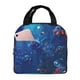 thumbnail image 1 of Easygdp Deep Sea Glowing Fishes Bolsa Térmica Premium - Tela Oxford Impermeable, Gran Capacidad, Bolsillo Frontal, Unisex para Trabajo, Escuela, Actividades al Aire Libre y Picnics, 1 of 8