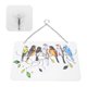 thumbnail image 2 of Birds On A Wire Ornament Glass Window Panel Suncatcher Hangings with Chain Gift for Bird LoversRectangular Plate 20x12.5cm, 2 of 5