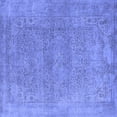 thumbnail image 1 of Ahgly Company Indoor Square Oriental Blue Industrial Area Rugs, 4' Square, 1 of 4