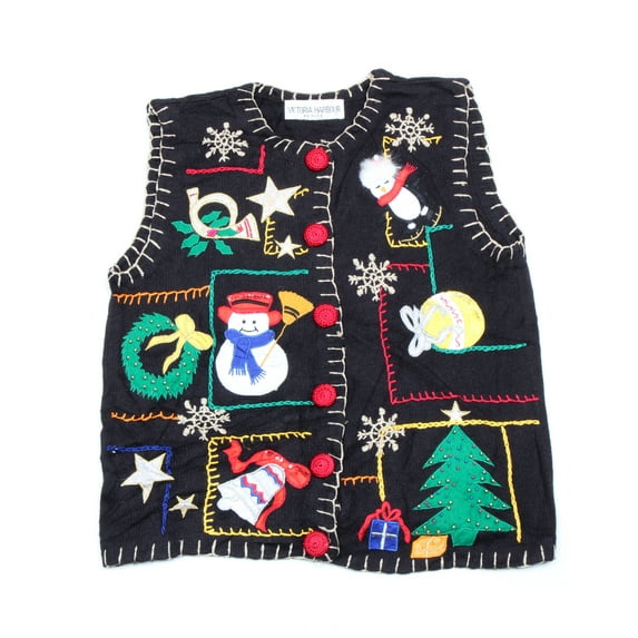 Vintage One of a kind Ugly Christmas Holiday Sweater Vest - Small