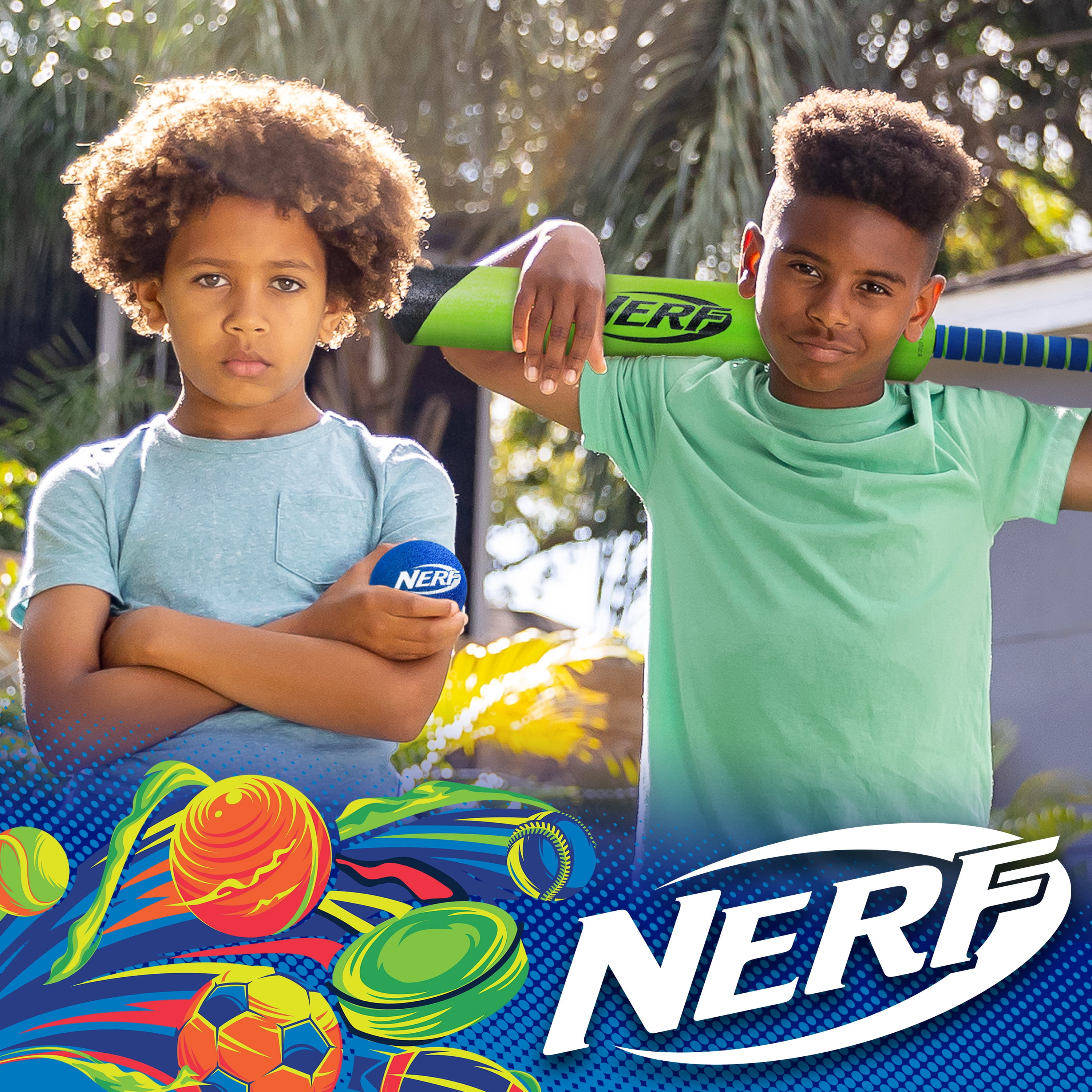 NERF Foam Cricket Set - Full Starter Cricket Set with 30" Foam Cricket Bat, (2) Foam Balls + (3) Plastic Wickets - Perfect for Adults, Kids + Beginners - Full Foam Cricket Set