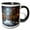 Black/White, variant on 3drose, Decorated Street of a Fairy City in Winter. Christmas Mood. Snowfall, 11oz Two-tone Green Mug