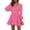 Hot Pink, variant on Afdoent Dresses for Women Deep V Sexy Dress Long Sleeve A Line High Waisted Casual Flowy Dress Fashion Trendy 2025