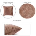 thumbnail image 4 of Funda de cojín de terciopelo de felpa de 45 x 45 cm para invierno marrón, 4 of 9