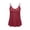 Wine, variant on Asxite Womens Pajamas Fashion Casual Loose Breathable Spaghetti Strap Solid Sleep Shirt