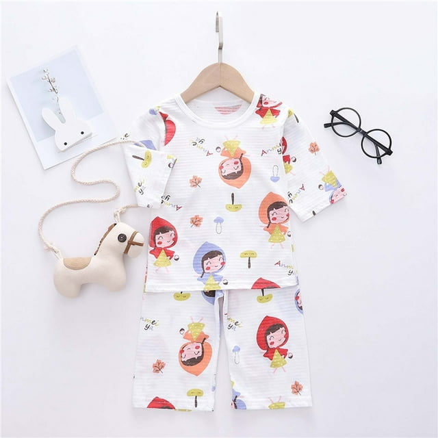 CAROOTU T-shirt à Manches Courtes Imprimé Dessin Animé pour Enfants Col Rond avec Shorts pour l'Été Plage