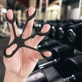 thumbnail image 5 of TIELUTT Five Finger Silicone Tension Finger Trainer Tension Training Hand Strength Silicone Tension Rope Grip Door Stretch Strap for Yoga Handstand Support Memory Foam Yoga and Strap Cork Yoga Bags, 5 of 5
