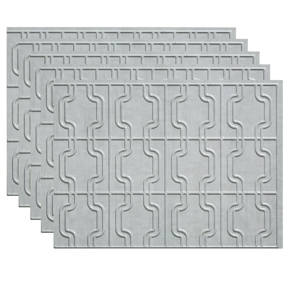 FASÄDE Chain Decorative Vinyl 18in x 24in Backsplash Panel in Cashmere (5 Pack)