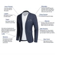 thumbnail image 5 of MAGE MALE Men's Slim Fit Blazer Jackets Casual Sport Coats, 5 of 6