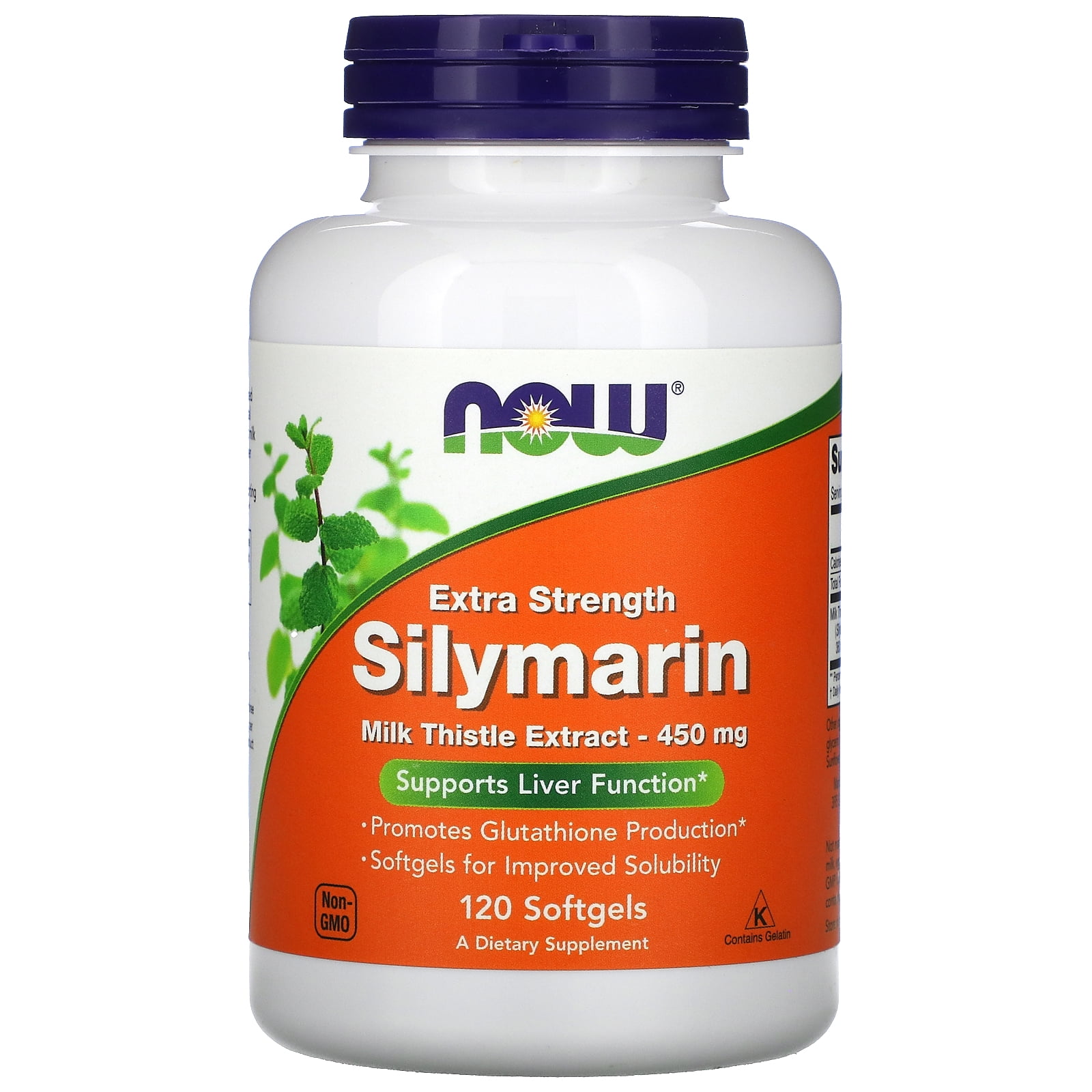 Silymarin, Extra Strength, 450 mg, 120 Softgels, NOW Foods
