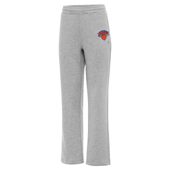 Women's Antigua  Heather Gray New York Knicks Victory Sweatpants